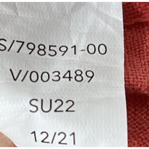 Athleta Playa Linen Wide Leg Crop Pant Beachy Boho Lagenlook Coral Culottes 12 - Picture 10 of 10